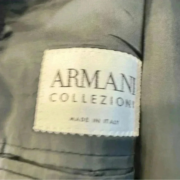 Armani collezioni men’s blazer black w/ very fine stripe 100% wool sz EU… - Picture 4 of 9